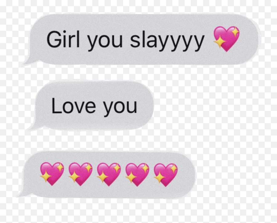 Girl Slay Love Loveyou Aesthetic Pink - Love Text Messages Png Emoji,I Love You Emoji Messages