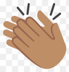 Emoji U1f44f 1f3fd - Clapping Emoji Transparent Background,Open Hands Emoji