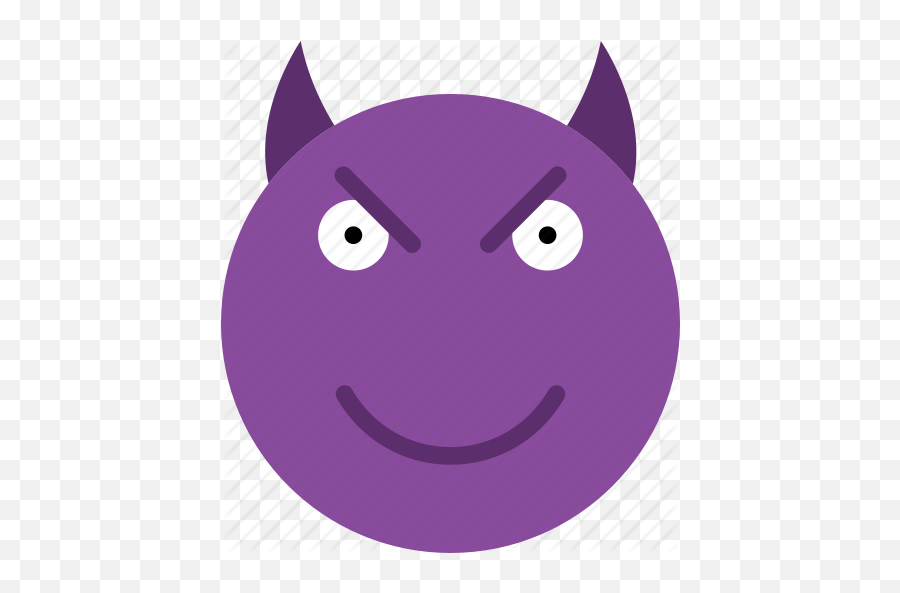 Devil Emoji Emoticons Face Icon - Smiley,Purple Devil Emoji Png