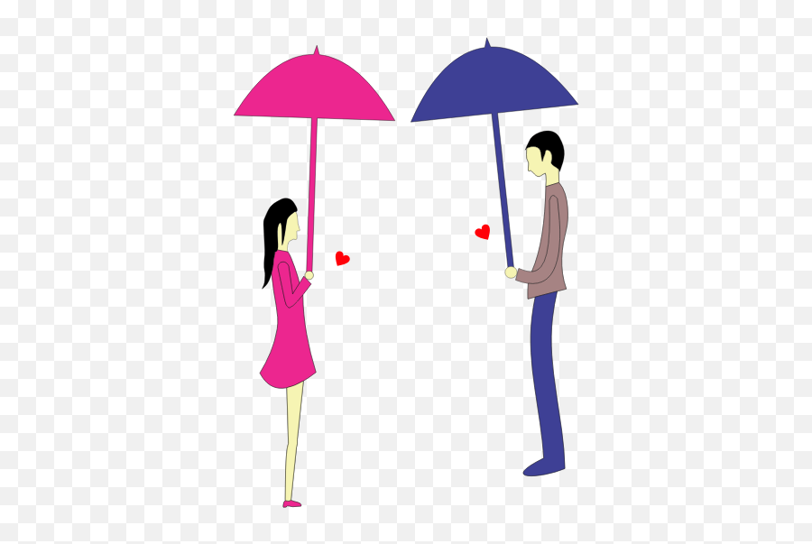Man And Woman With Umbrellas - Free Emoji,Moving Love Emoji
