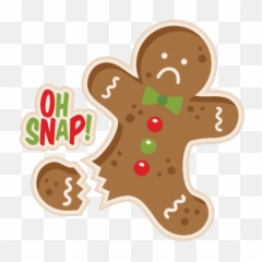 Christmas Svg - Oh Snap Gingerbread Man Emoji