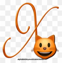 Monica Michielin Alphabets Cat Emoticon Emoji Alphabet Png - Happy,Cat Emoticon