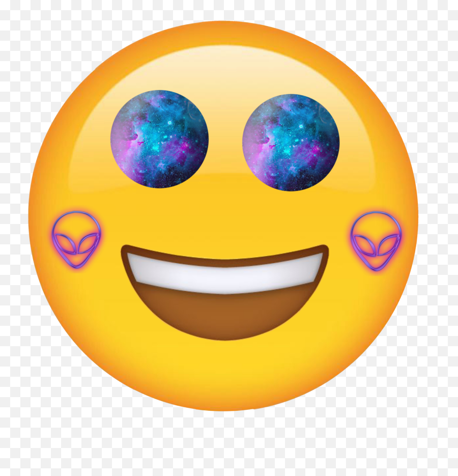 Space Galaxy Emoji Shook - Smiley Malade,Space Emoji
