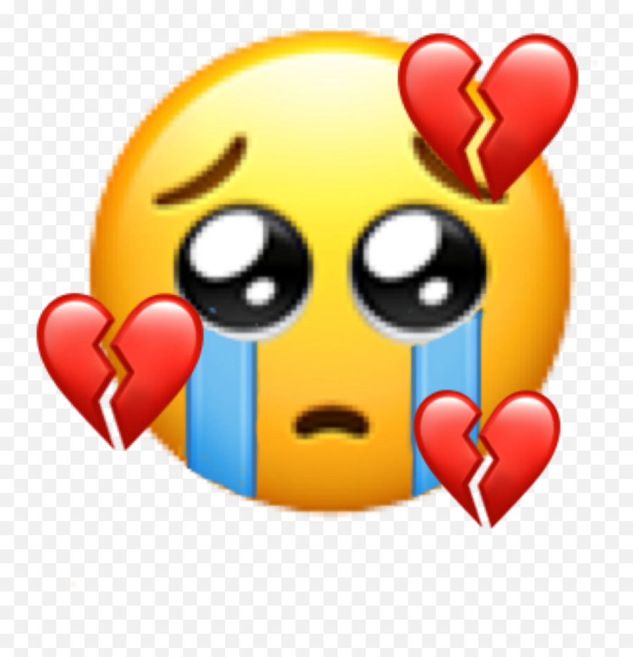 Sad Heartbroken Emoji Makerrr Sticker By Hi - Heartbroken Sad Emoji Edits,Heart Broken Emoji