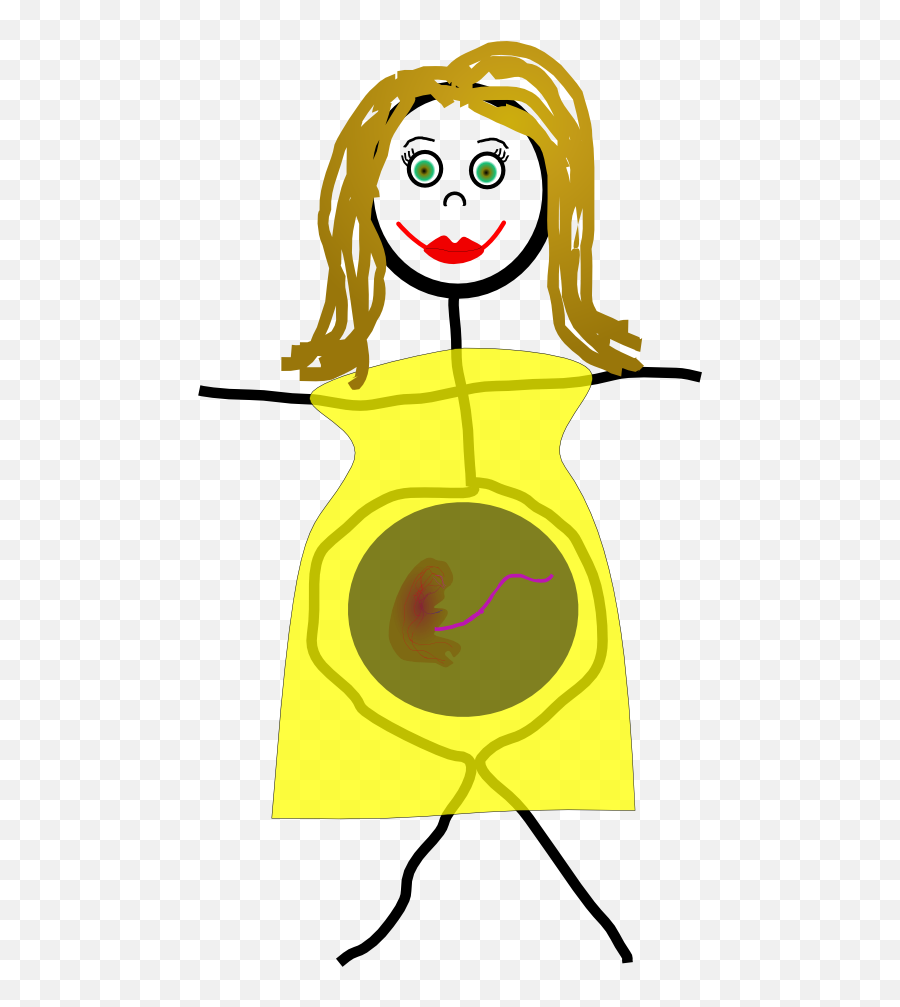 Royalty Free Public Domain Clipart - Cartoon Drawing Of A Pregnant Women Emoji,Pregnant Emoticons