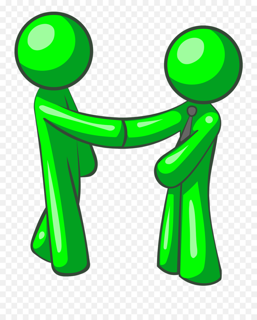 Characters Communication Example Green - Shaking Hands Clip Art Emoji,Scary Emoticons