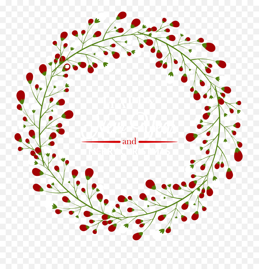 Christmas Wreath Free Images - Free Line Art Of Christmas Wreaths Emoji,Free Christmas Emoticons