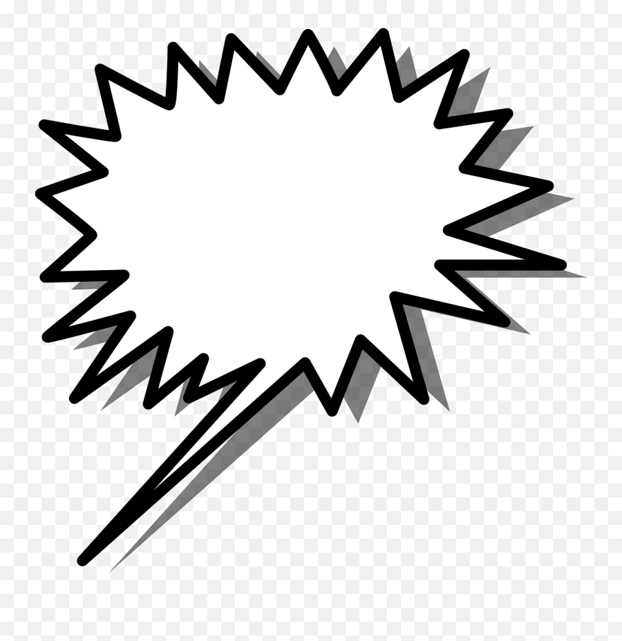 Speech Shape Star Burst Arrow - Spiky Speech Bubble Png Emoji,Empty Star Emoji