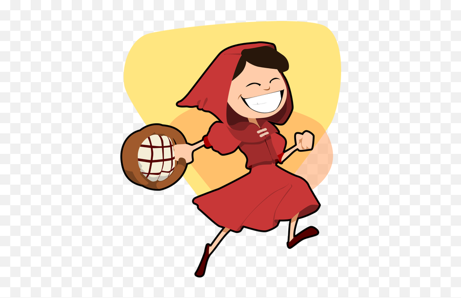 Vector De Feliz Caperucita Roja - Red Riding Hood Cartoon Gif Emoji,Emoticono Tristeza