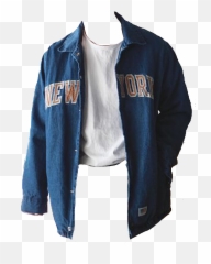 Ny Newyork Outfit Shirt Clothes Jacket - Black Niche Meme Png Emoji