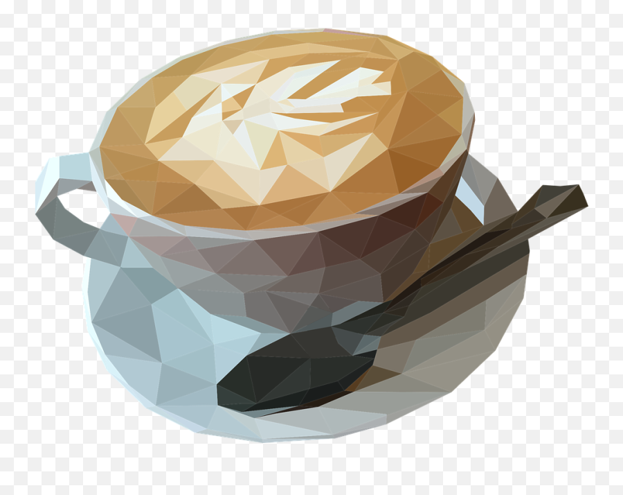 Free Cafe Coffee Vectors - Low Poly Coffee Cup Emoji,Emoji Tumbler Cup