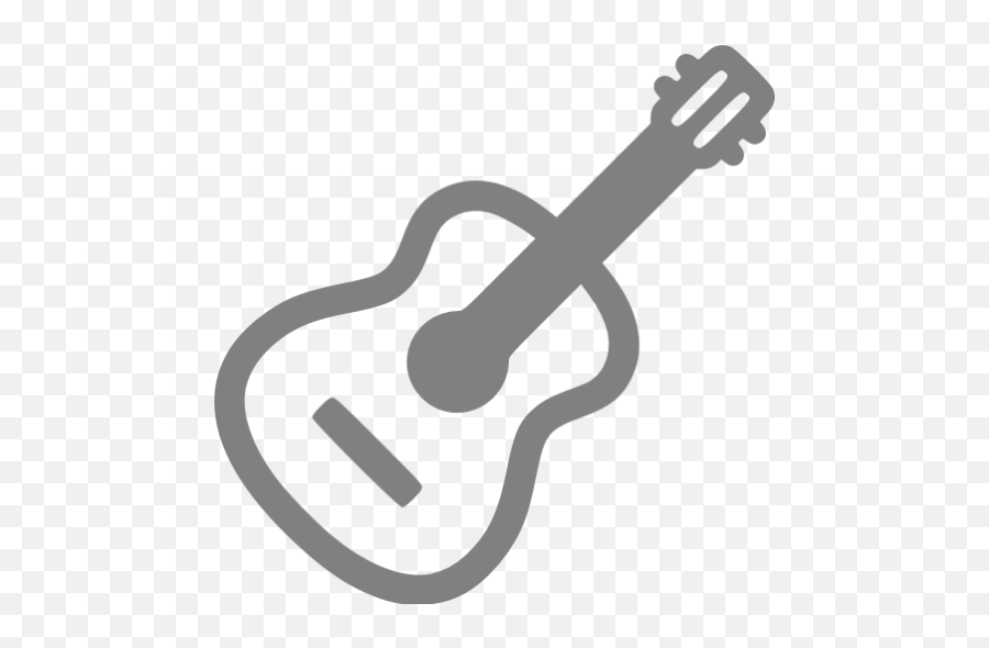 Gray Guitar Icon - Icon Guitar Png Emoji,Guitar Emoticon