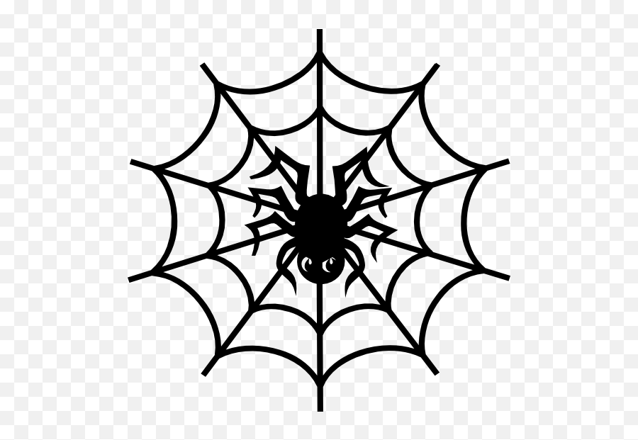 Spider And Spider Web Sticker - Outline Of A Spider Web Emoji,Spider Emoji