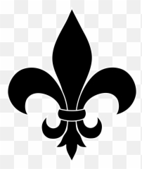Fleur De Lis Black Silhouette Clip Art - Fleur De Lis Transparent Emoji,Fleur De Lis Emoticon