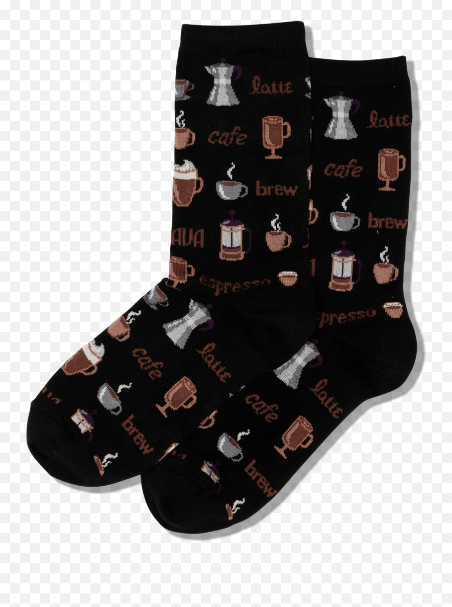 Womens Coffee Crew Socks - Sock Emoji,Golden Gate Bridge Emoji