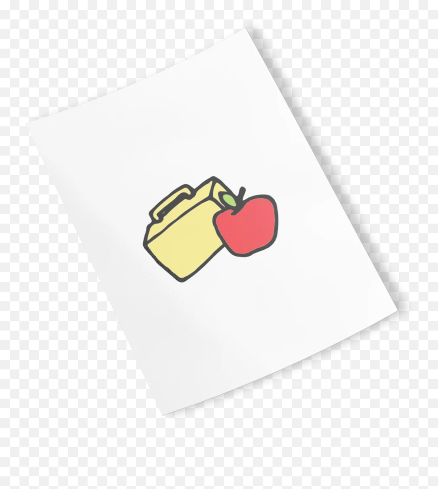Box And Apple Rectangle Sticker - Heart Emoji,Rice Ball Emoji