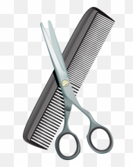 Transparent Comb And Scissors Clipart - Barber Comb And Scissors Emoji,Comb Emoji