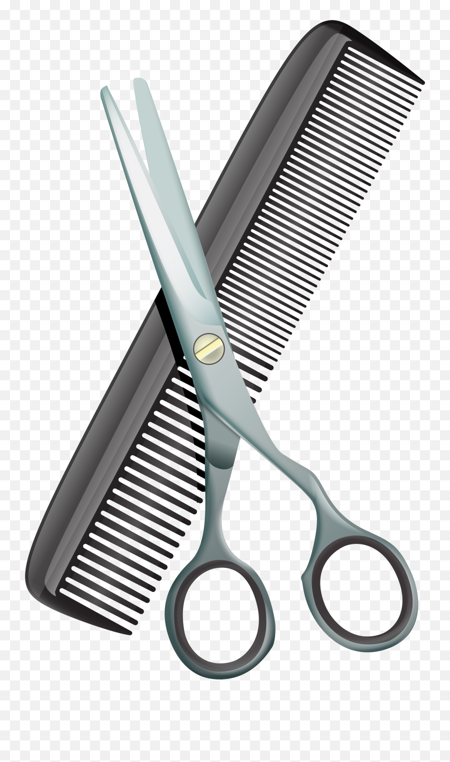 Transparent Comb And Scissors Clipart - Barber Comb And Scissors Emoji,Comb Emoji