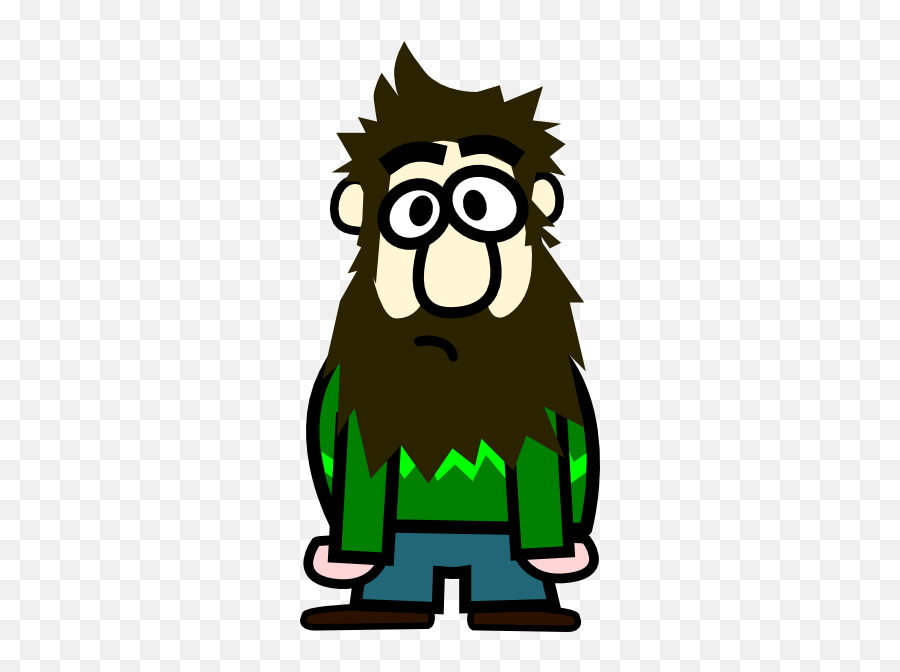 Cartoon Beard Clipart - Fat Cartoon With Beard Emoji,Bearded Man Emoji