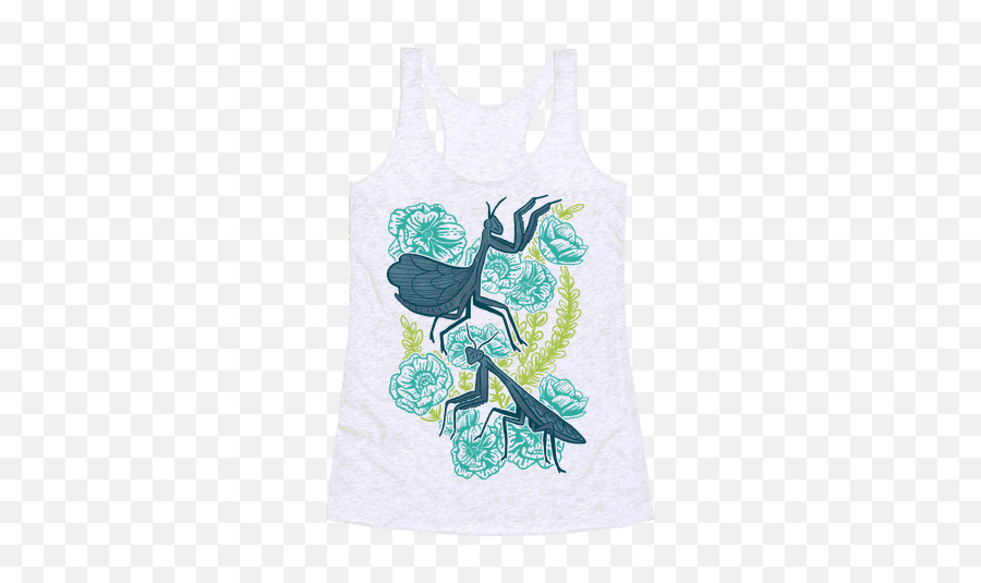 Pray Racerback Tank Tops Lookhuman - Active Tank Emoji,Praying Mantis Emoji