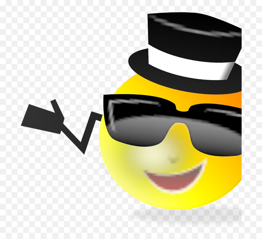 Cool Dapper Shruggy Smiley Svg Vector Cool Dapper Shruggy Emoji,Top Hat Emoticon