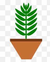POTTED PLANT - Leaves only3colorwithspaceonpot Pot Of Plant Clipart Emoji