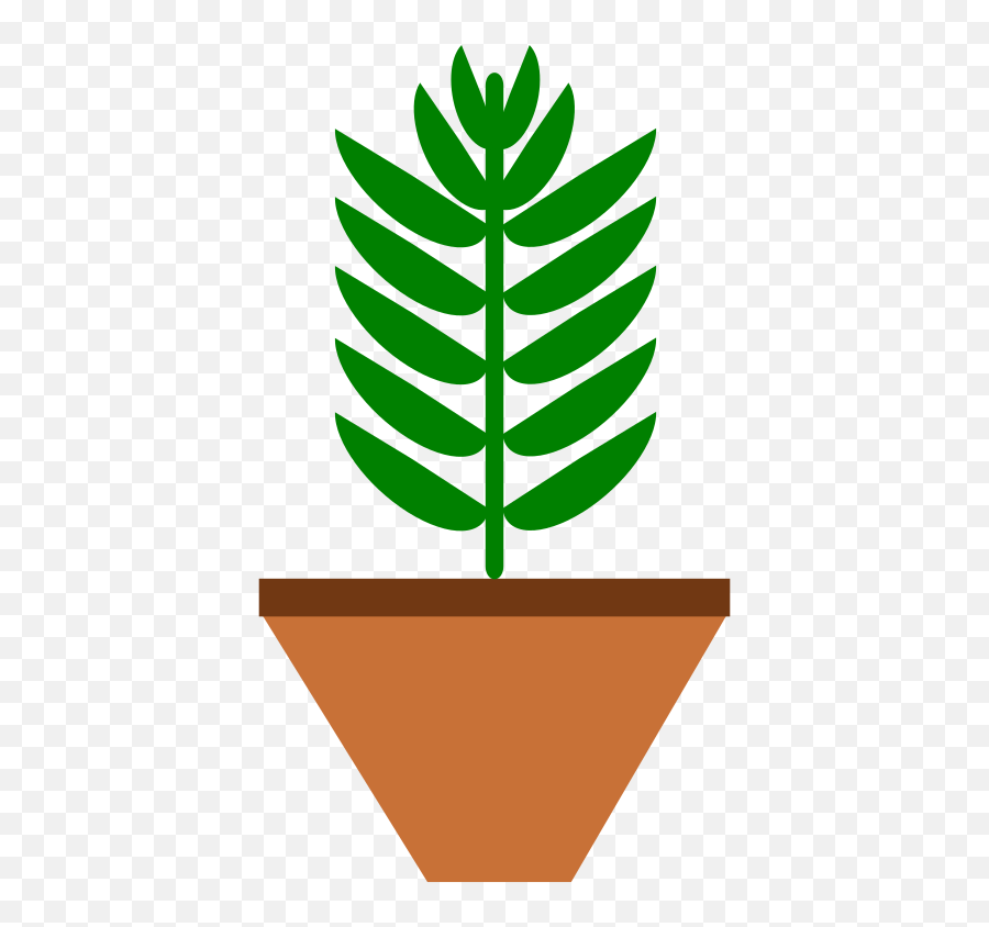 Potted Plant - Leaves Only3colorwithspaceonpot Pot Of Plant Clipart Emoji,Pot Leaf Emoji