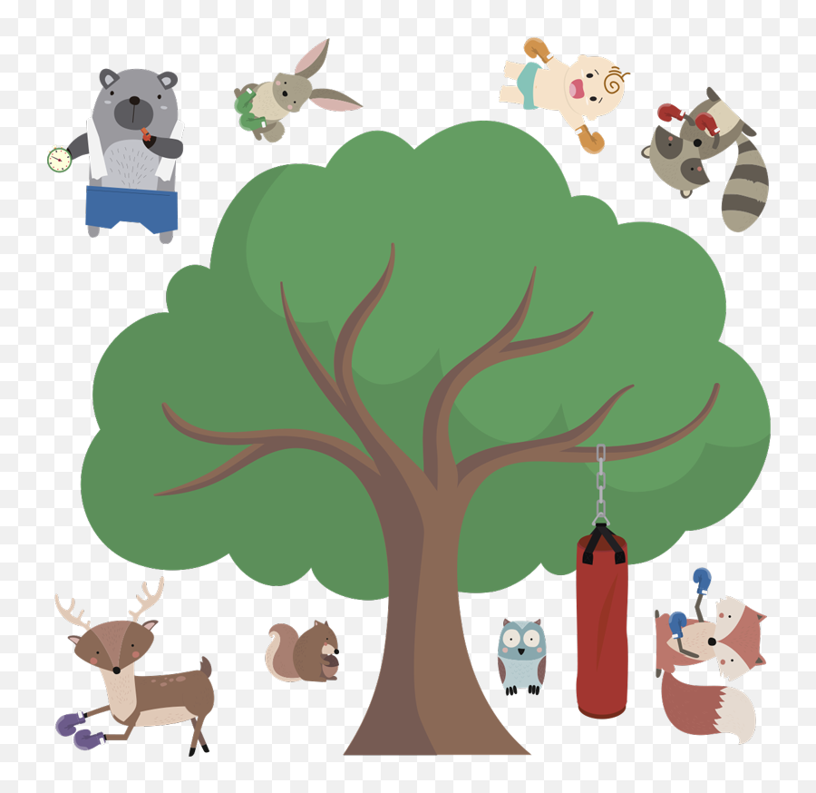 Boxing Forest Critters Home Wall Sticker - Elk Emoji,Boxing Emoji