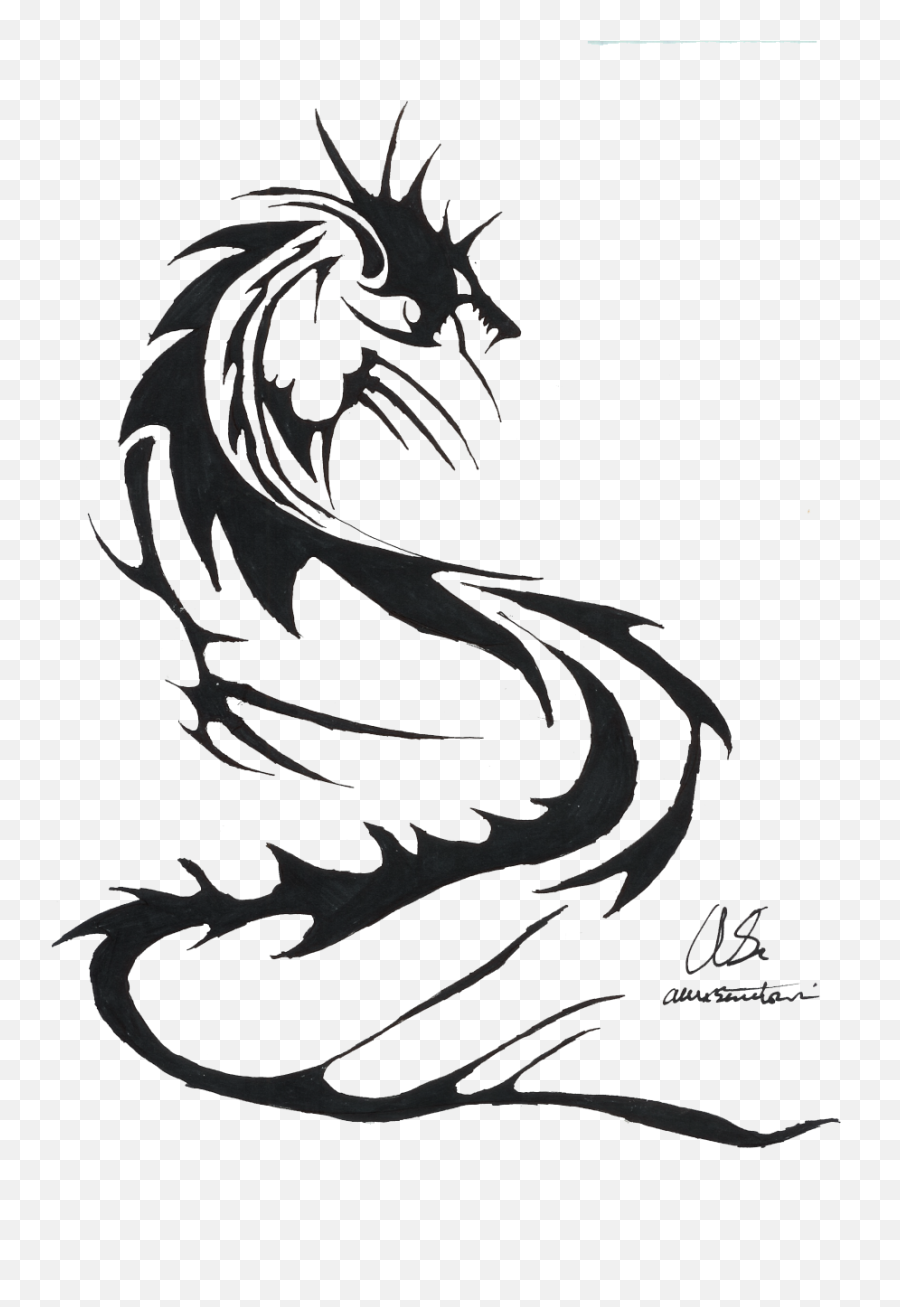 Dragon - Dragon Tattoo Photo Download Hd Png Download Dragon Tattoo Transparent Emoji,Dragon Head Emoji