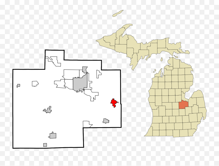 Saginaw County Michigan Incorporated And Unincorporated - Michigan 40th District Map Emoji,Sh Emoji