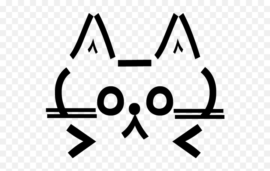 Download Cat Emoji Text Art Cute Cat Png Image With No - Ascii Cat Face,Cat Emoji Text
