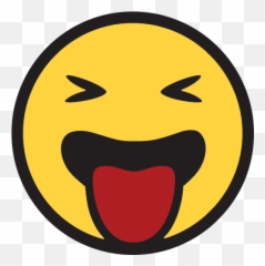 Smiley Emoticon Face Emoji - Smiling Face With Open Mouth And Closed Eyes,Emoji Tongue Out