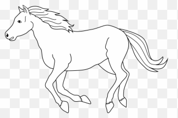 Running Horse Download Free Clip Art - White Horse Clip Art Emoji,Horse And Muscle Emoji