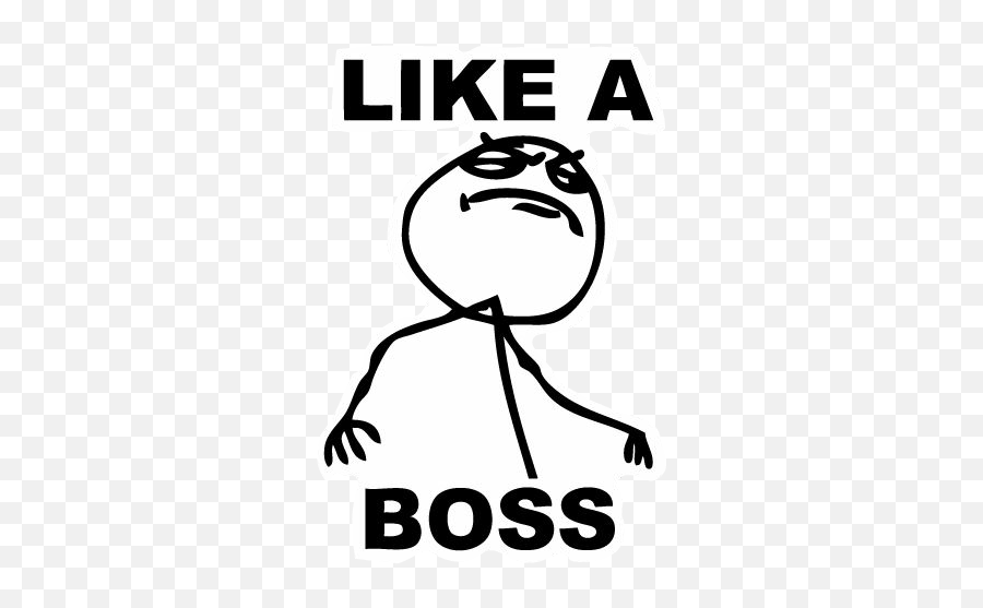 Boss Likeabossstickerremix Remix Likeb - Sticker Like A Boss Emoji,Like A Boss Emoji