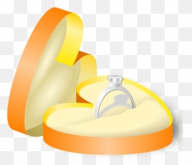 Public Domain Clip Art Image - Cartoon Wedding Ring Box Emoji,Wedding Ring Emoji