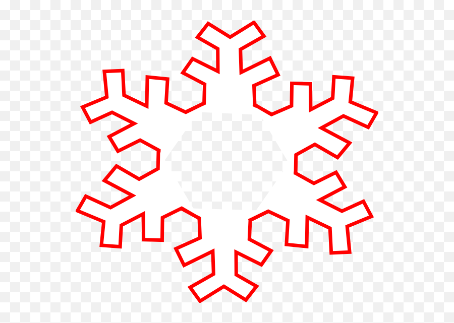 Clipart Snowflake Outline - Snowflake Outlines Clipart Emoji,Snowflake Emoji