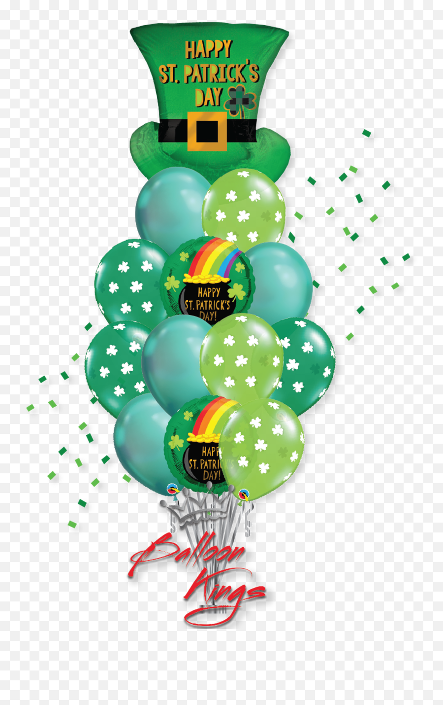 St Patricks Day Top Hat Large Bouquet - Balloon Emoji,Top Hat Emoji