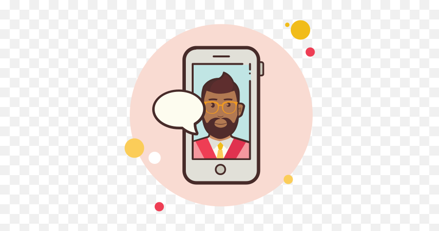 Business Man With Beard Messaging Icon - Llamada Telefonica Png Emoji,Bearded Emoji
