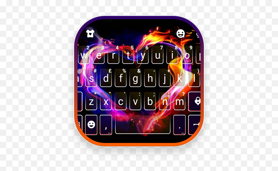 Download Flaming Heart Keyboard Theme - Heart Emoji,Golden Gate Bridge Emoji