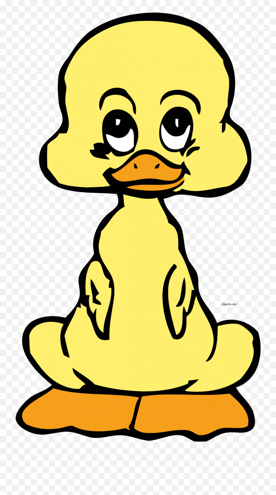 Baby Duck Clip Art Front View Clipart Png U2013 Clipartlycom - Cartoon Duck Face Emoji,Duck Emoticon Text