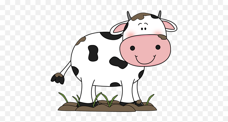 Cow In The Mud Clip Art - Cute Cow Clipart Emoji,Cow Emoji Text
