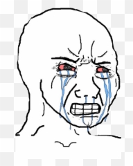 Download Rage Crying Meme Png - Emoji