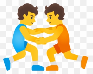 People Wrestling Emoji - Pessoas Diferentes Lutando