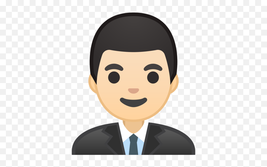 U200d Man Office Worker Light Skin Tone Emoji - Working Man Emoji ...