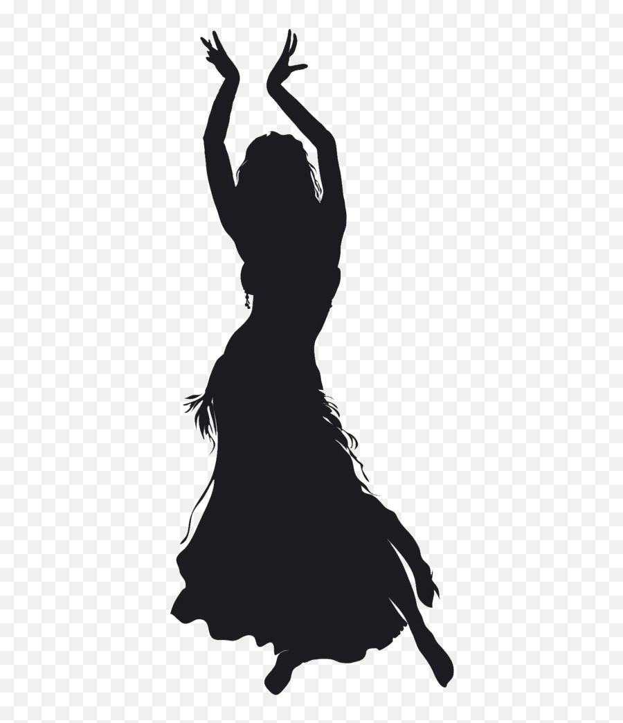 Belly Dancer Silhouette Clipart - Belly Dance Silhouette Emoji,Dancing Emoji Copy Paste