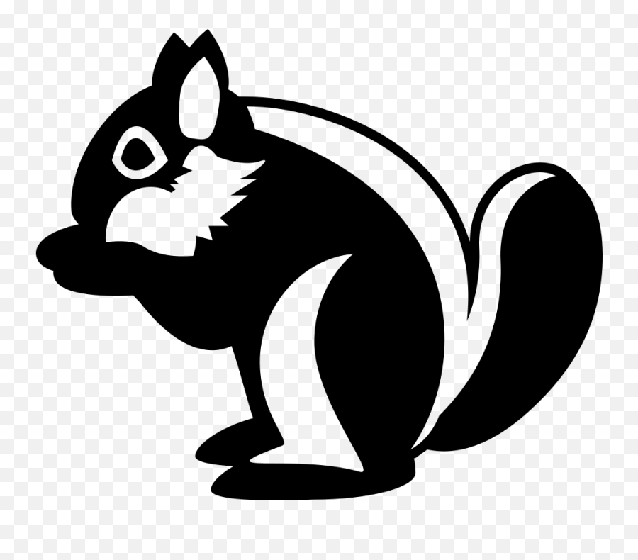 Emojione Bw 1f43f - Cartoon Emoji,Squirrel Emoji