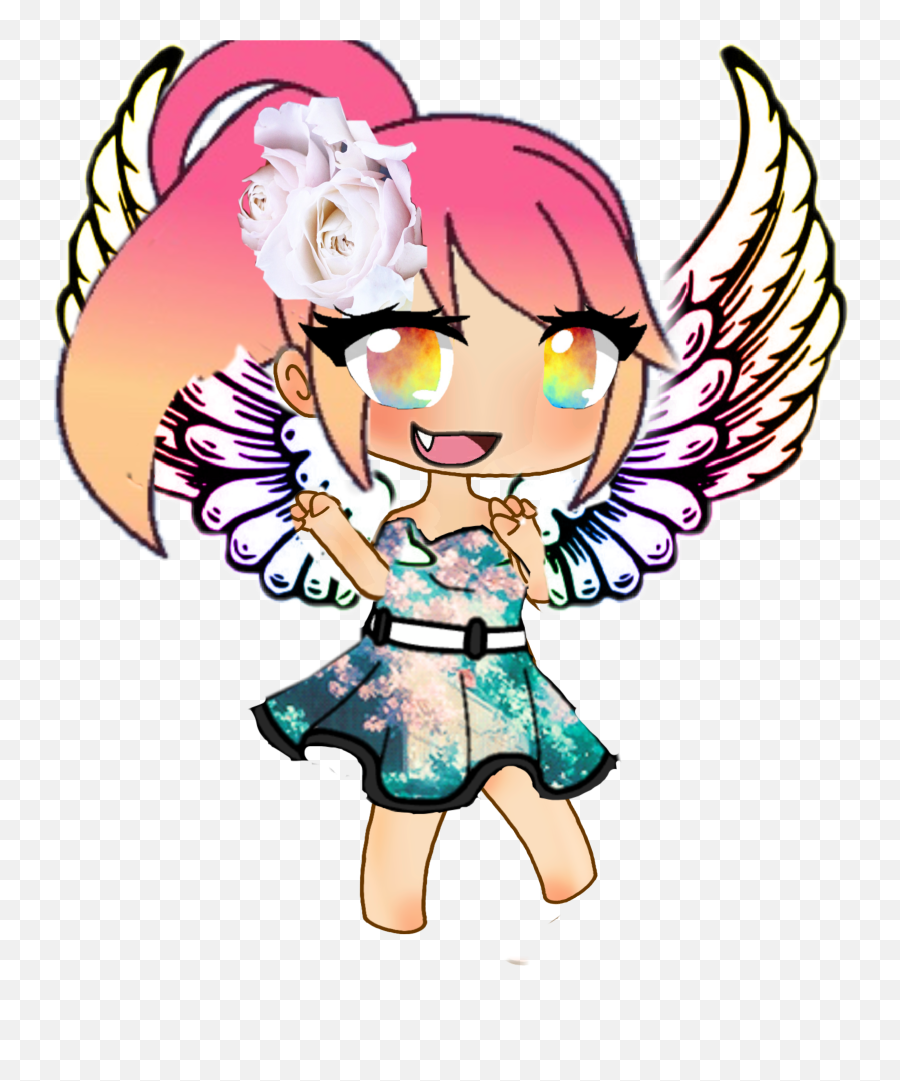 Cute Angel Gotcha Girl - Heart With Wings Png Emoji,Gotcha Emoji - free ...