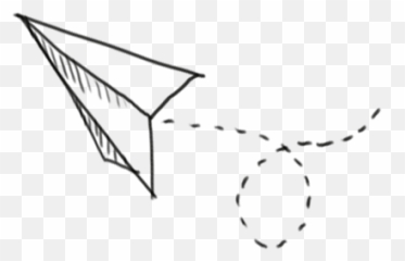Paper Airplane Plane Tumblr Black - Png Emoji