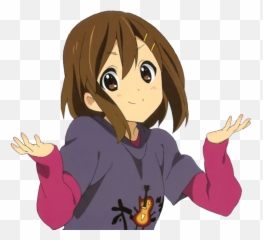 Anime Girl Shrug Transparent - Png Emoji