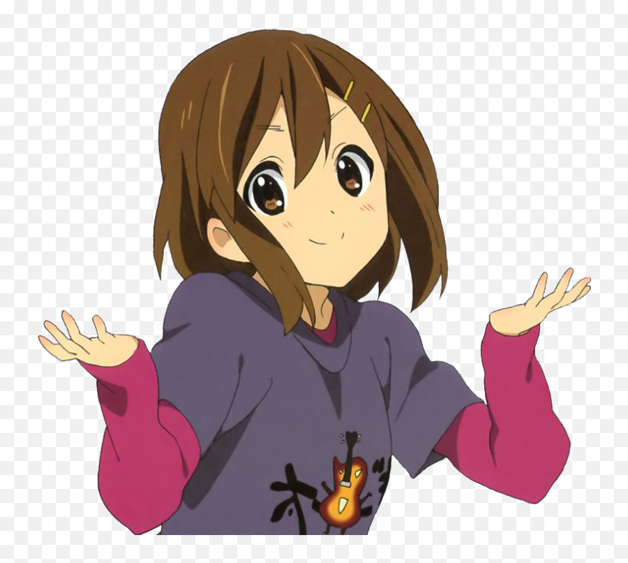 Anime Girl Shrug Transparent - Anime Shrug Png Emoji,Arm Shrug Emoji